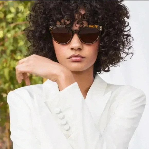 SAINT OWEN x Curateur animal print sunglasses, Cat Eye shaped with pouch - Picture 2 of 11